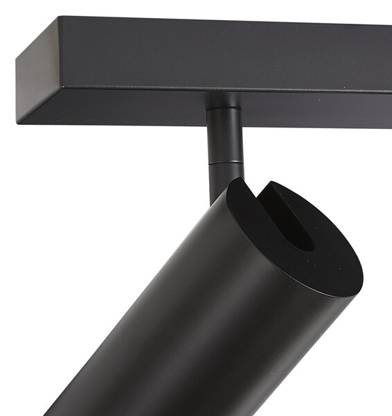 Moderní stropní svítidlo černé 102cm 6-světel nastavitelné - Renna