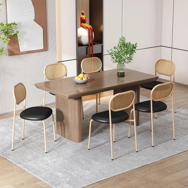 Jídelní židle - Židle - Sedací židle - Sada - Kovové nohy - Sedák zPolyuretanmateriálu - Ergonomický design