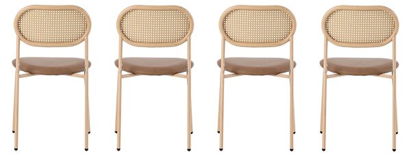 Jídelní židle - Židle - Sedací židle - Sada - Kovové nohy - Sedák zPolyuretanmateriálu - Ergonomický design