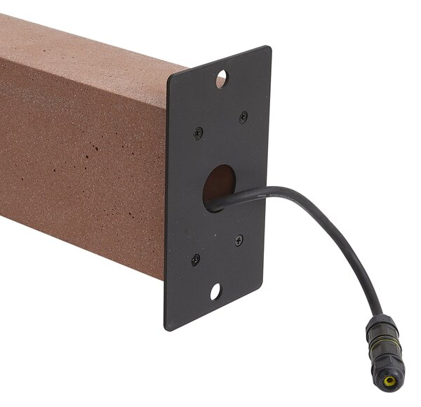 Moderní venkovní sloupkové svítidlo terakota 65 cm IP44 - Pompei