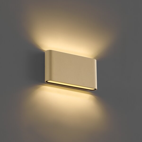 Moderní venkovní nástěnné svítidlo béžové 17,5 cm vč. LED IP65 - Batt