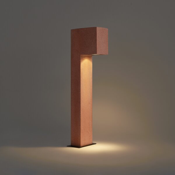 Moderní venkovní sloupkové svítidlo terakota 65 cm IP44 - Pompei