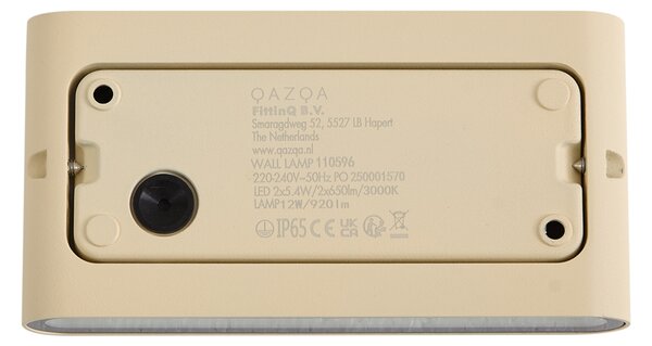 Moderní venkovní nástěnné svítidlo béžové 17,5 cm vč. LED IP65 - Batt