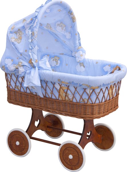 Košík pro miminko s boudičkou Scarlett Mráček - modrá
