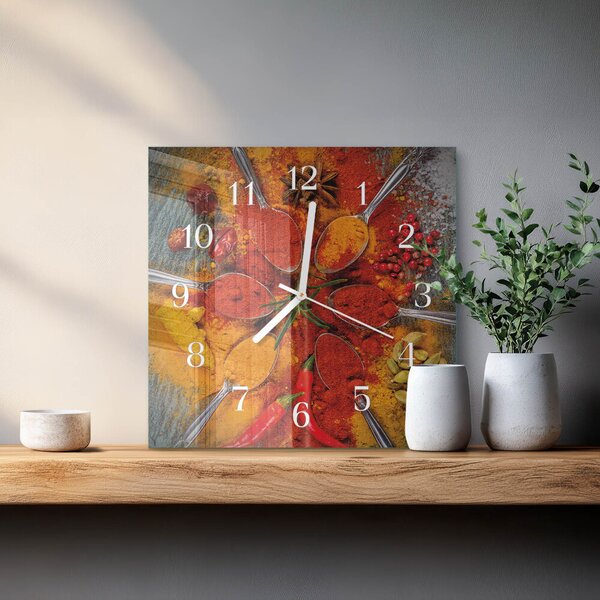 Skleněné hodiny Koření zskb-30x30-00091689