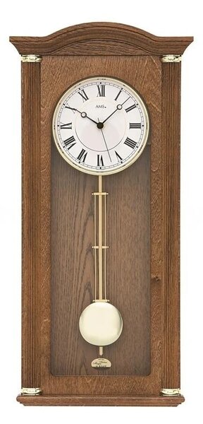 Nástěnné kyvadlové hodiny 5014/4 AMS 64cm řízené rádiovým signálem DCF