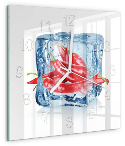 Skleněné hodiny Chilli se zmrzlinou zskb-30x30-00083579