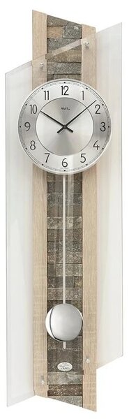 Kyvadlové nástěnné hodiny 5224 AMS řízené rádiovým signálem 85cm