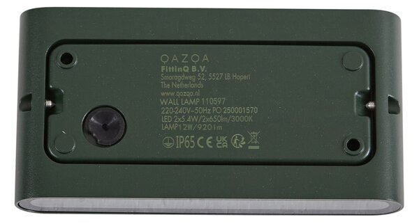 Moderní venkovní nástěnné svítidlo tmavě zelené 17,5 cm vč. LED IP65 - Batt