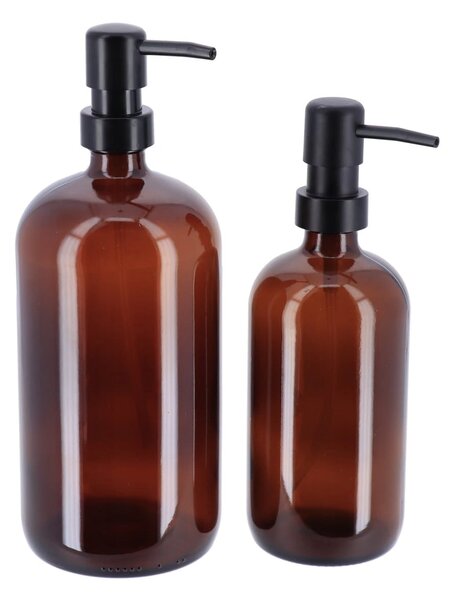 Dávkovač mýdla Amber, hnědá/ s černými prvky, 500 ml BT