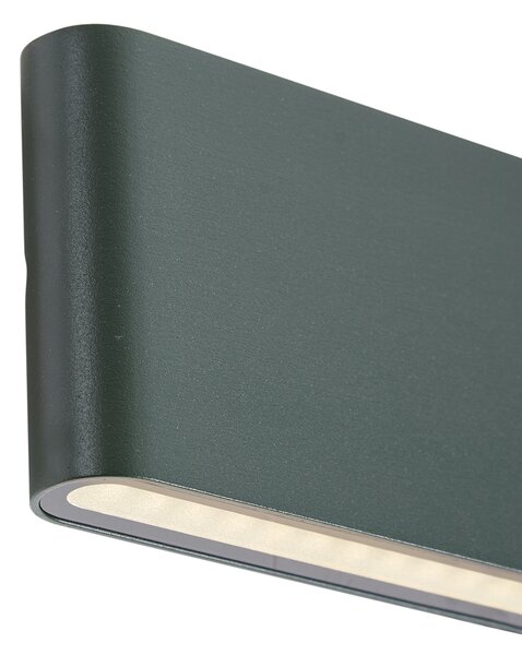 Moderní venkovní nástěnné svítidlo tmavě zelené 17,5 cm vč. LED IP65 - Batt