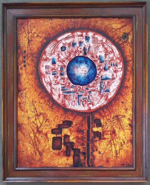 Ručně malovaný obraz od Pavel Plzák - "Jak nahoře, tak i dole", rozměr: 60 x 73 cm