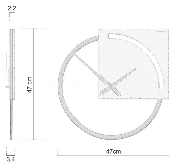Designové hodiny 10-124 CalleaDesign Karl 45cm (více barevných variant) Barva vínová červená-65 - RAL3003