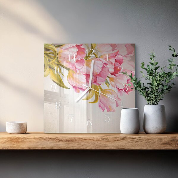 Skleněné hodiny Akvarely zskb-30x30-00087261