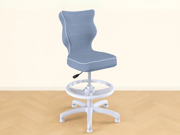 Dětský rostoucí stůl STOLLY se dvěma výškami stolu + ergonomická židle MODRÁ Zvolte rozměr židle: dítě 133 - 159 cm (výška stolu 71 - 82 cm)