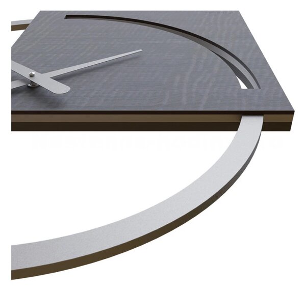 Designové hodiny 10-124 natur CalleaDesign Karl 45cm (více variant dýhy) Dýha černý ořech - 85