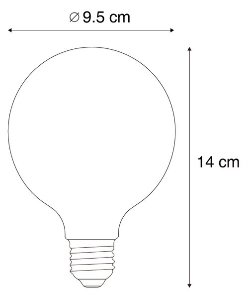 Chytrá stmívatelná LED žárovka E27 G95 zlatá 7W 806 lm 1800-6500K