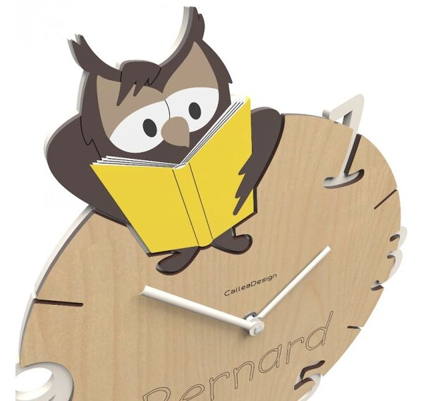 Dětské hodiny CalleaDesign sova 36cm (možnost vlastního jména)