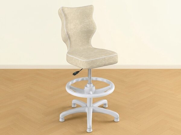 Dětský rostoucí stůl STOLLY se dvěma výškami stolu + ergonomická židle BÉŽOVÁ Zvolte rozměr židle: dítě 133 - 159 cm (výška stolu 71 - 82 cm)