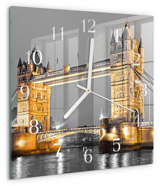 Skleněné hodiny Tower Bridge zskb-30x30-00083929