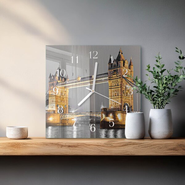 Skleněné hodiny Tower Bridge zskb-30x30-00083929