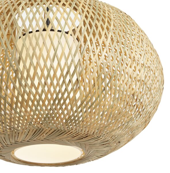 Závěsné svítidlo Japandi bambusové 50 cm IP44 - Moana