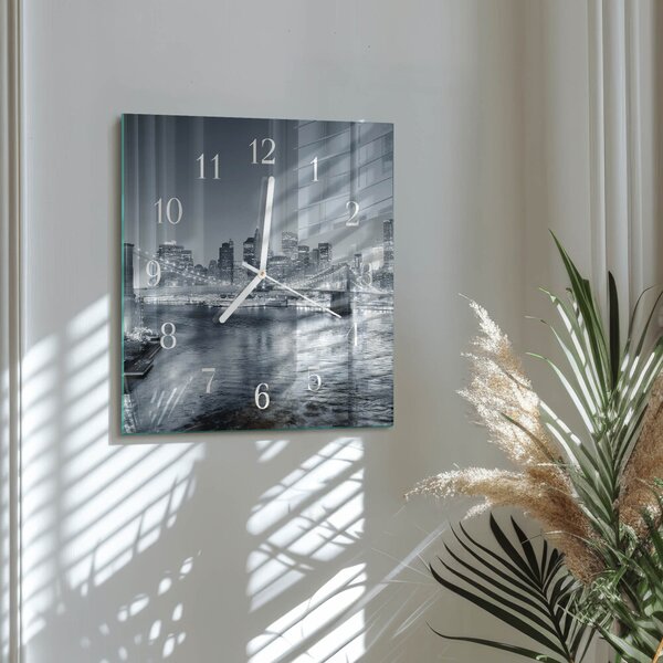 Skleněné hodiny Noc na obzoru zskb-30x30-00082006