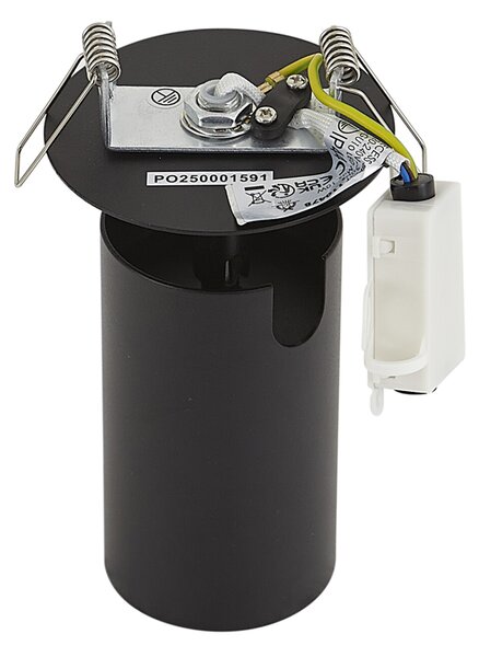 Sada 6 moderních zapuštěných bodových svítidel černá GU10 50mm IP44 - Chels