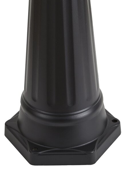 Klasická venkovní lucerna černá s mědí 220 cm 3-světla IP44 - Havana