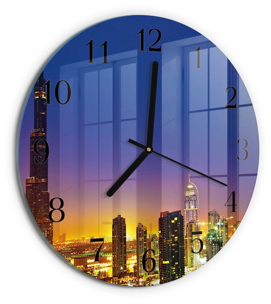 Skleněné nástěnné hodiny Horizont Dubaj zsoc-fi30-00173092