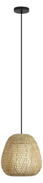 Závěsné svítidlo Japandi bambusové 30 cm IP44 - Moana