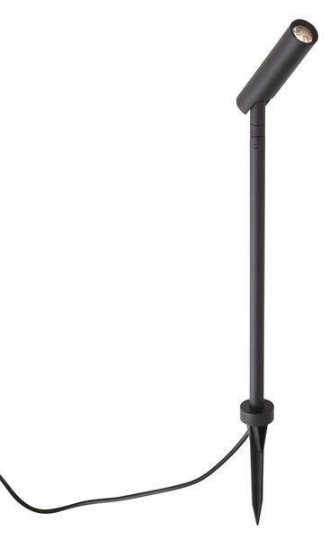 Moderní zahradní reflektor 12V černý 10 cm vč. LED IP65 - Voltaire Lino