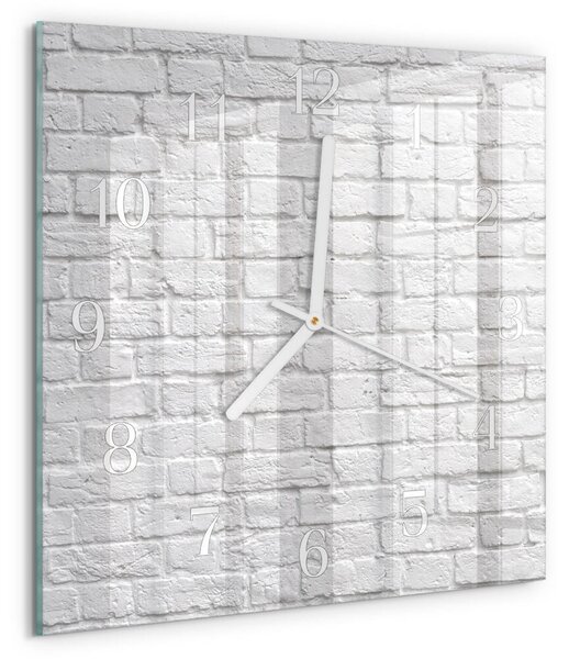 Skleněné hodiny Cihlový zskb-30x30-00085109