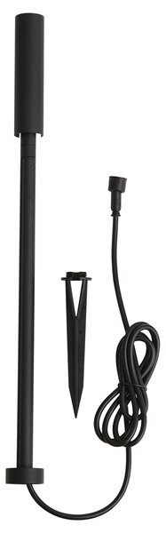 Moderní zahradní reflektor 12V černý 10 cm vč. LED IP65 - Voltaire Lino