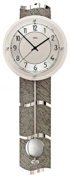 Luxusní kyvadlové nástěnné hodiny 5216 AMS řízené rádiovým signálem 66cm