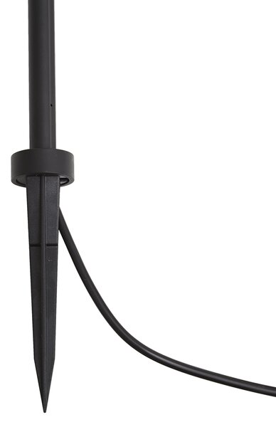Moderní zahradní reflektor 12V černý 10 cm vč. LED IP65 - Voltaire Lino