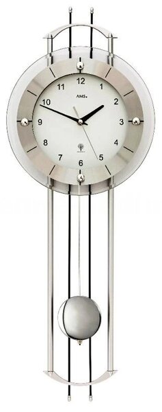 Luxusní kyvadlové nástěnné hodiny 5248 AMS řízené rádiovým signálem 68cm