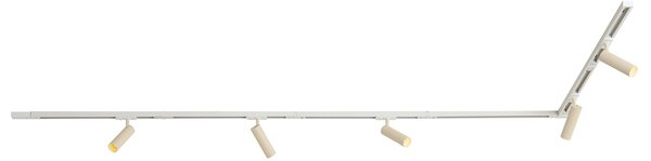 Moderní kolejnicový systém s 5 bodovými světly bílý s béžovou 1-fázový GU10 35mm - Iconic Jeana Luxe