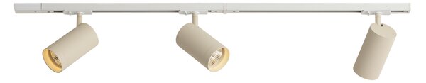 Moderní kolejnicový systém se 3 bodovými světly bílý s béžovou 1-fázový GU10 70mm - Iconic Jeana Luxe
