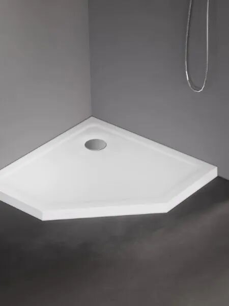 New Trendy Mild pětiúhelníková sprchová vanička 90x90 cm bílá B-0624