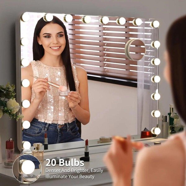 Zrcadlo na líčení - Zrcadlo na líčení s Bluetooth - Hollywoodské zrcadlo na líčení - S osvětlením