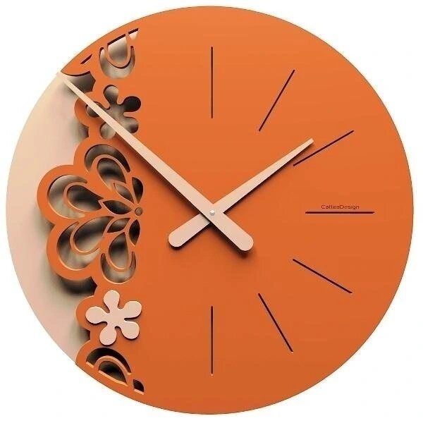 Designové hodiny 56-10-2 CalleaDesign Merletto Big 45cm (více barevných variant) Barva caffe latte-14 - RAL1019