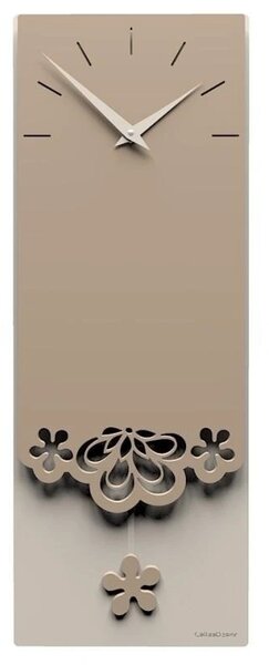 Designové hodiny 56-11-1 CalleaDesign Merletto Pendulum 59cm (více barevných variant) Barva čokoládová-69 - RAL8017