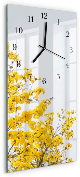 Skleněné hodiny vertikální Kvetoucí strom zsppc-30x60-00173527