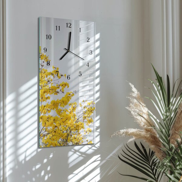 Skleněné hodiny vertikální Kvetoucí strom zsppc-30x60-00173527