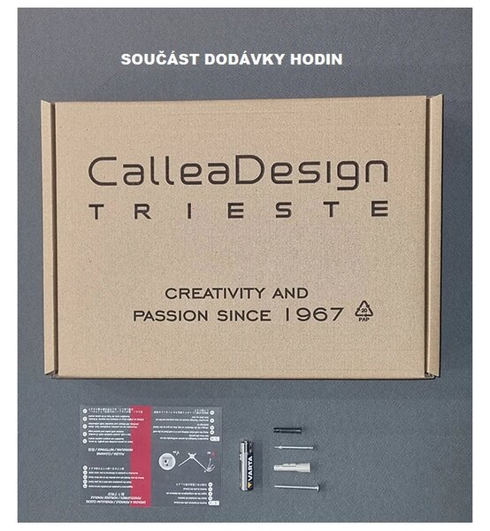 Designové hodiny 10-020n CalleaDesign Russel 45cm (více dekorů dýhy) Dýha tmavý dub - 83