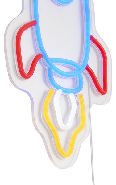 Neonová nástěnná lampa vícebarevná vč. LED - Rocket