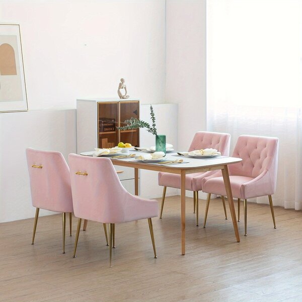Sada jídelních židlí – jídelní židle – design v retro stylu – šedá sametová potahová látka – kovové nohy