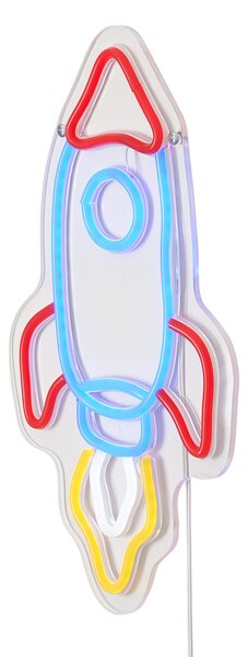 Neonová nástěnná lampa vícebarevná vč. LED - Rocket