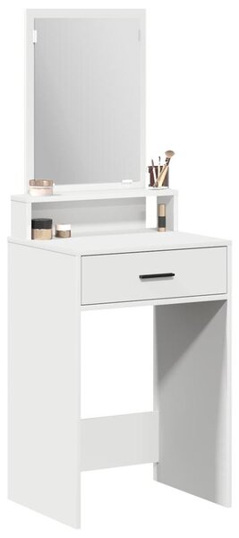Kosmetický stolek – Masivní dřevo – Prostorné zásuvky – Bílá barva – Elegantní toaletní stolek do ložnice